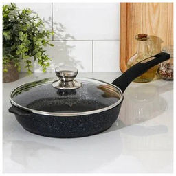 Сковорода 24см АП Гранит star с несъемной ручкой и стеклянной крышкой арт.С24803 - Мечта фото 9