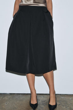 ZW COLLECTION VOLUMINOUS PLEATED SKIRT - Zara фото 2