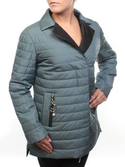 BM10301 GRAY/TURQUOISE Куртка демисезонная женская (50 гр. синтепон)