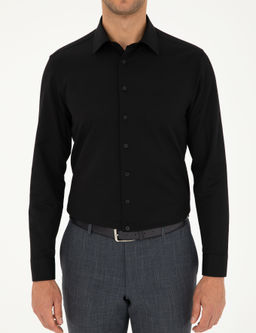 Siyah Arm_rl_ Slim Fit Uzun Kollu G_mlek