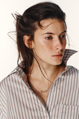 OVERSIZE STRIPED BATWING SLEEVE SHIRT - Zara фото 11