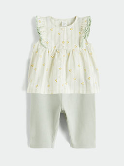 K?z Bebek ?i?ekli G?mlek ve Tayt