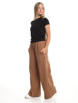 Брюки для девочки со строчкой 22-1565 шоколад - Mini maxi фото 32