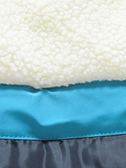 Парка зимняя подростковая для мальчика с капюшоном и мехом голубого цвета 9537Gl - Valianly фото 22