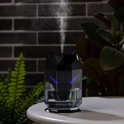 Увлажнитель воздуха Luazon HM-12 «Волк», ультразвуковой, 650 мл, 2 Вт, погружной, USB, чёрный