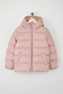 Cok Renkli Kal?n Kapusonlu Regular K?z Cocuk Mont TKDAW26MO00009 - Trendyolmilla фото 7