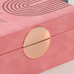 Шкатулка для украшений «Веточка. Радуга», с зеркалом, искусственная кожа, розовая, 18×24.5×11 см