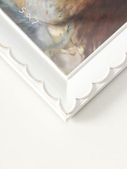 Фоторамка для фото 13×18 см «Узор волна», полистоун, белая, 22×17×2.5 см