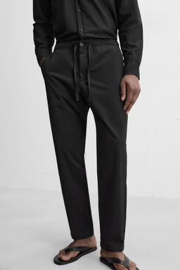 REGULAR FIT JOGGER WAIST TROUSERS - Zara фото 35