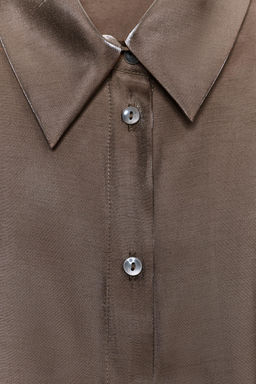 IRIDESCENT FLOWING SHIRT - Zara фото 7