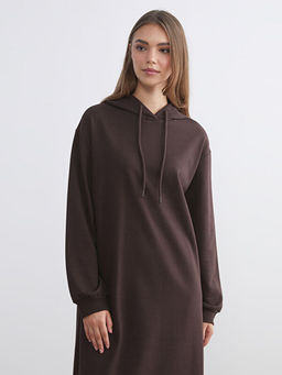 Kap??onlu Sweat Elbise