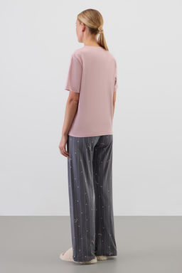 Е 20181/розовый лед,полоски и сердечки пижама жен - Very neat фото 3