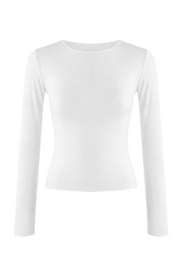 Ekru Transparan Esnek Vucuda Oturan Orme Bluz TWOAW26BZ00306