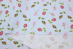 Поплин Премиум (Digital) Изящные розочки цв.св.небесно-голубой, ш.1.45м, хлопок-100%, 130гр/м.кв - Купава фото 3