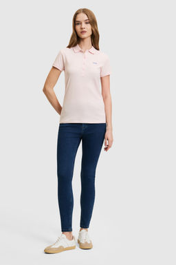 Kad_n A__k Pembe Polo Yaka D__me Detayl_ Basic Ti__rt - U.s. polo assn фото 4