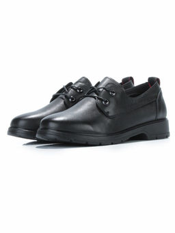 03-5077 BLACK Полуботинки женские (натуральная кожа)
