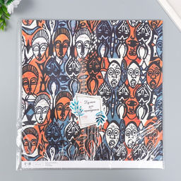 Цена за 5 шт. Бумага для скрапбукинга двусторонняя «Африка», плотность 180 г, 30.5×32 см