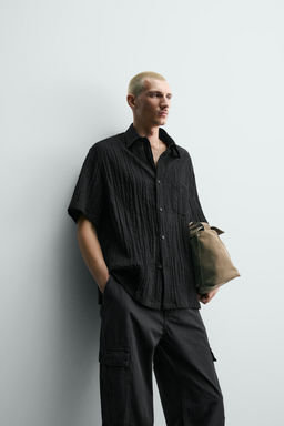 CAMISA FLUIDA ESTRUCTURA RELIEVE / Negro - Zara фото 5