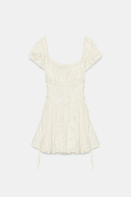 VESTIDO MINI JACQUARD LAZADAS / Crudo - Zara фото 5