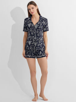 Комплект домашний женский синий с узором - Mark formelle фото 6