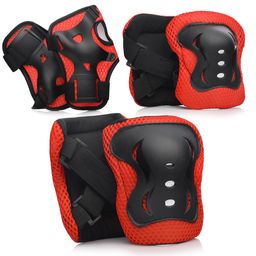 Набор защиты для катания (цвет красно/черный) в сетке