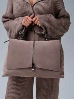 Замшевая сумка сэтчел Colette DBR 31349 капучино