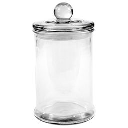 Банка стеклянная прижимная крышка "Цилиндр" 0,75л, д9см, h18см, д/горла-8,5см, д/основания-9,5см, цветная упаковка (Китай)