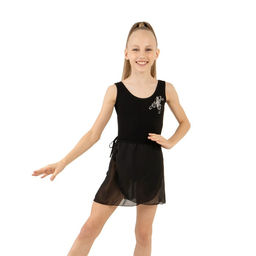 Юбка гимнастическая Grace Dance, с запахом, р. 26-28, цвет чёрный  фото 3
