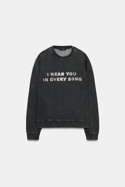 WASHED SLOGAN SWEATSHIRT - Zara фото 5