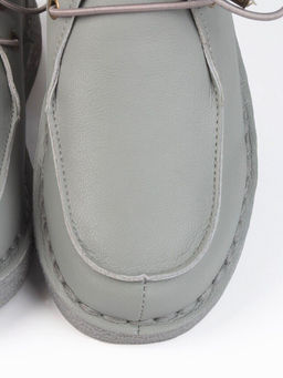 01-D7583-2 GRAY Ботинки демисезонные женские (натуральная кожа)