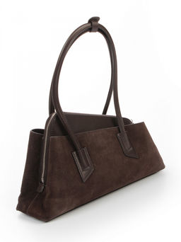 LACCOMA сумка L6006-F-коричневый натуральная замша хлопок  фото 4