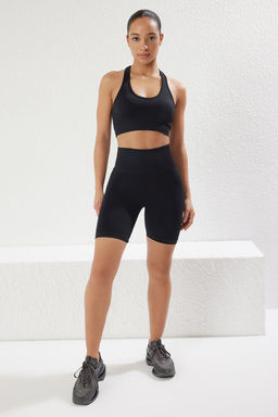 TRENDYOLMILLA Siyah Seamless/Dikissiz Orme Spor Sort/K?sa Tayt THMSS25TY00010  фото 2