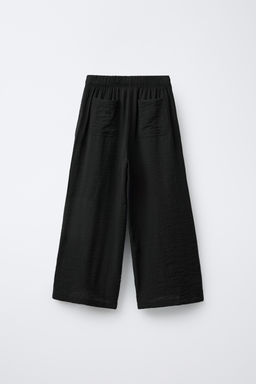 CRINKLED EFFECT WIDE-LEG TROUSERS - Zara фото 2