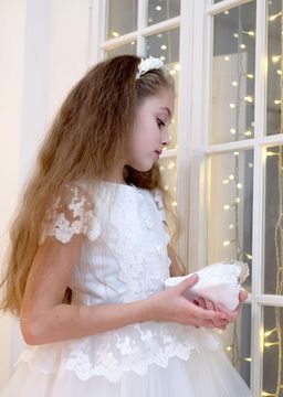 платье для девочки А21-2 Эйра молочный атлас - Etoelf фото 10