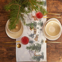 Дорожка новогодняя на стол «Этель» Forest animals 30×70 ± 5 см, 100% хл, саржа 190 г/м²