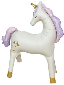 Воздушный шар фольгированный 38" «Единорог», под воздух