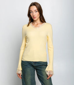 Джемпер #КТ9045, жёлтый
