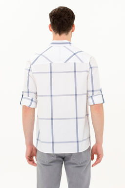 Мужская белая рубашка с длинным рукавом - U.s. polo assn фото 5