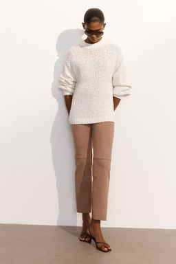 Leggings cepillados con costura en la rodilla