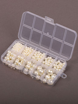 Набор бусин MAGIC 4 HOBBY круглые перламутр цв.молочный уп.800шт