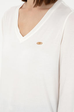 Женский кремовый свитшот Неожиданная скидка в корзине - U.s. polo assn фото 6