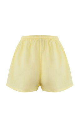 TRENDYOLMILLA Siyah Dokuma %100 Keten Plaj Sort TBESS25SR00013  фото 18