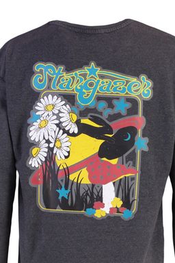 Antrasit Relaxed/Rahat Kesim Bisiklet Yaka Eskitme/Soluk Efektli Sweatshirt TMNAW23SW00476 - Trendyolmilla фото 7