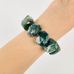 Браслет из Мохового агата 17 см +