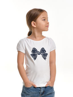 Футболка для девочки UD 0751 белый - Mini maxi фото 2