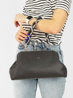 LACCOMA сумка Паола-22-Л815-темно-серый эко кожа хлопок фото 7