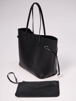 Сумка кожаная шоппер Deboro 30890 черная