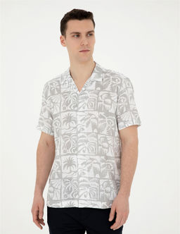 Gri Comfort Fit K_sa Kollu G_mlek - Pierre cardin фото 3