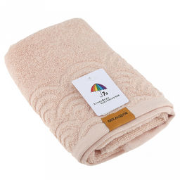 Полотенце махровое "Волна" 34х75см, хлопок 100%, персиковый (Китай)