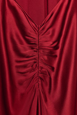 VESTIDO HALTER SATINADO ZW COLLECTION / Rojo - Zara фото 10